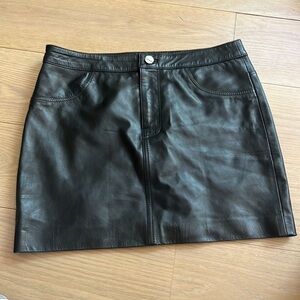 Cutest black leather skirt